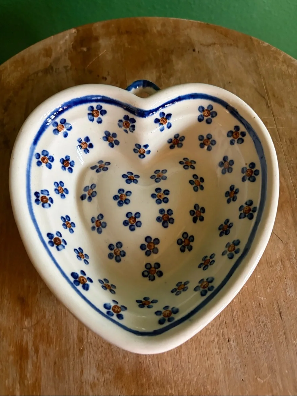 Heise Ceramics Hand Painted Heart   Germany est. 1919